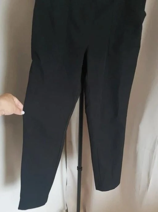 Pantalón de talle alto negro con cinturón integrado 36 - S – photo 5
